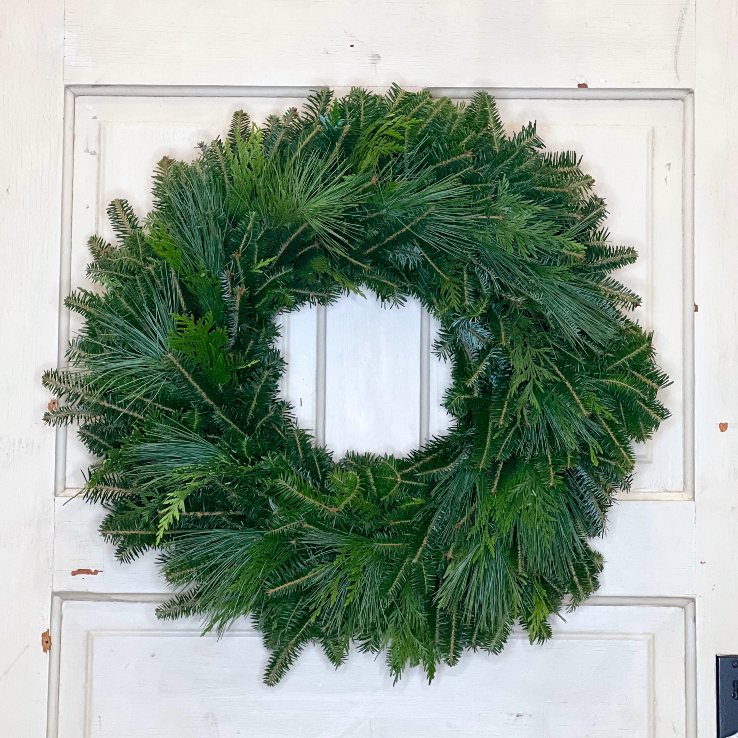 Mixed Winter Greenery Wreath