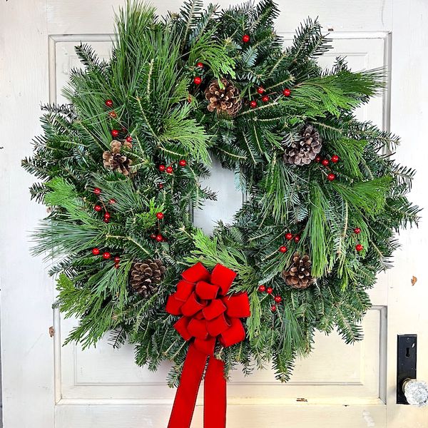 Mixed Cones and Berries Wreath
